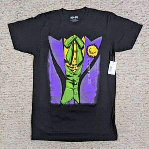 The Joker T-Shirt-Mens MED Black Joker Suit Batman DC Comics NWT Graphic Tee